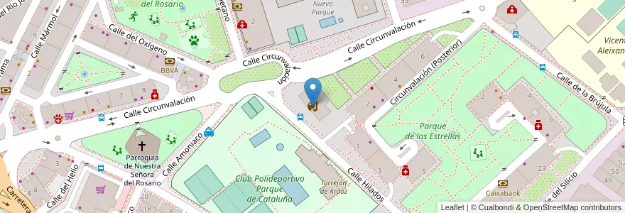 Mapa de ubicacion de Centro Cultural "El Parque" en 西班牙, Comunidad De Madrid, Comunidad De Madrid, Área Metropolitana De Madrid Y Corredor Del Henares, Torrejón De Ardoz.