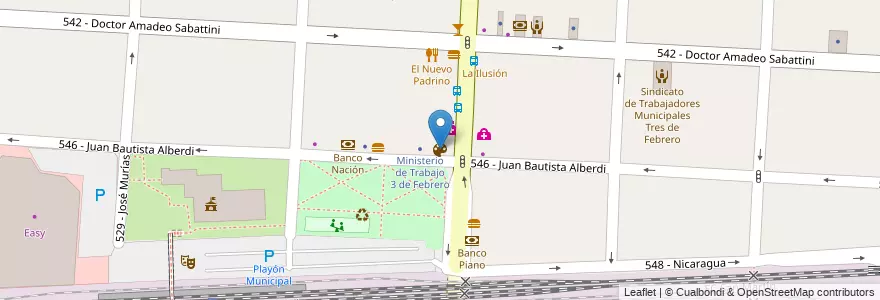 Mapa de ubicacion de Centro Cultural El Sótano en آرژانتین, استان بوئنوس آیرس, Partido De Tres De Febrero, Caseros.