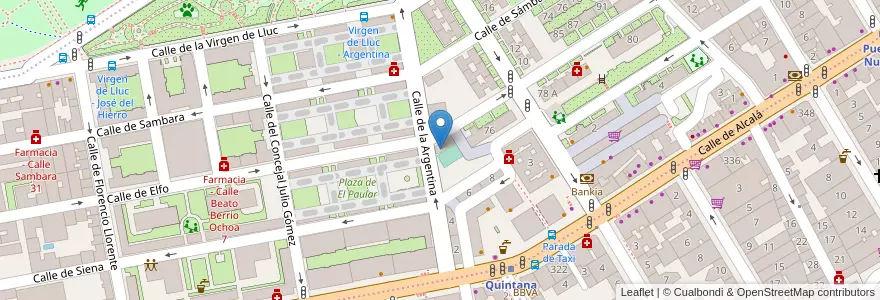 Mapa de ubicacion de Centro Cultural Elfo en Испания, Мадрид, Мадрид, Área Metropolitana De Madrid Y Corredor Del Henares, Мадрид.