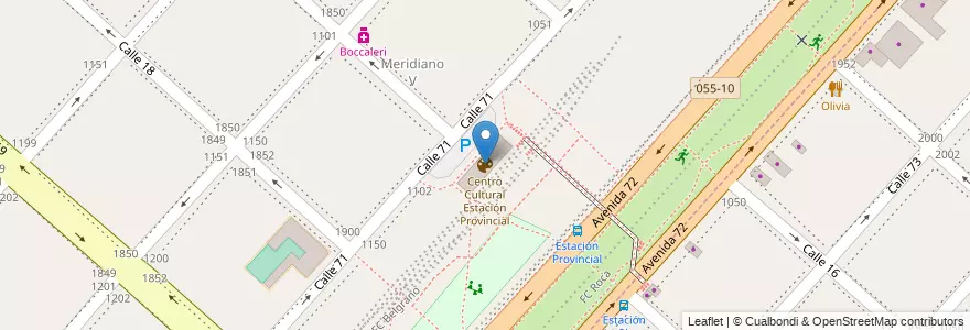 Mapa de ubicacion de Centro Cultural Estación Provincial, Casco Urbano en アルゼンチン, ブエノスアイレス州, Partido De La Plata, La Plata.