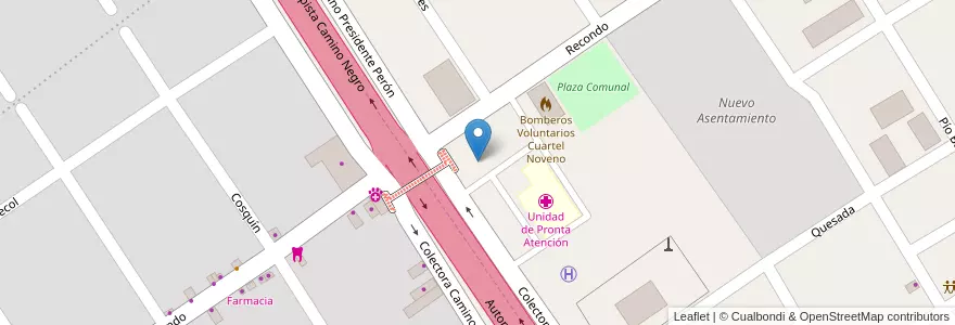 Mapa de ubicacion de Centro Cultural Fiorito en 阿根廷, 布宜诺斯艾利斯省, Partido De Lomas De Zamora.