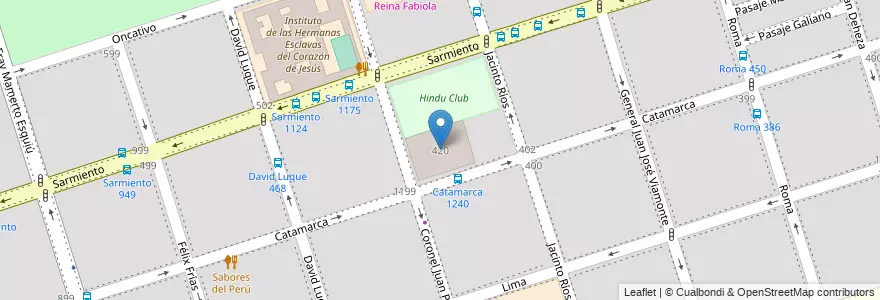 Mapa de ubicacion de Centro Cultural General Paz en 阿根廷, Córdoba, Departamento Capital, Pedanía Capital, Córdoba, Municipio De Córdoba.