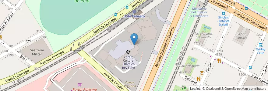 Mapa de ubicacion de Centro Cultural Islámico Rey Fahd, Palermo en آرژانتین, Ciudad Autónoma De Buenos Aires, Buenos Aires, Comuna 14.