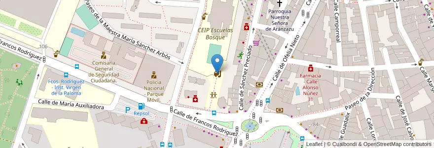 Mapa de ubicacion de Centro Cultural Juan Gris en Spanien, Autonome Gemeinschaft Madrid, Autonome Gemeinschaft Madrid, Área Metropolitana De Madrid Y Corredor Del Henares, Madrid.