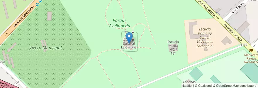 Mapa de ubicacion de Centro Cultural La Casona, Parque Avellaneda en Arjantin, Ciudad Autónoma De Buenos Aires, Comuna 9, Buenos Aires.