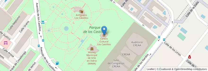 Mapa de ubicacion de Centro Cultural Los Castillos en Espanha, Comunidade De Madrid, Comunidade De Madrid, Área Metropolitana De Madrid Y Corredor Del Henares, Alcorcón.