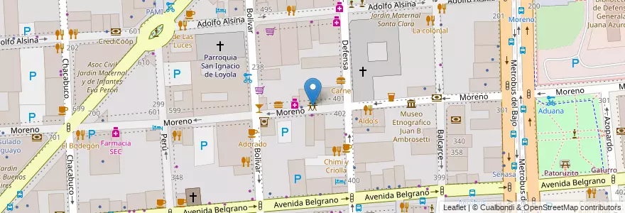 Mapa de ubicacion de Centro Cultural Mariano Moreno, Montserrat en Аргентина, Буэнос-Айрес, Comuna 1, Буэнос-Айрес.
