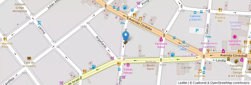 Mapa de ubicacion de Centro Cultural Matienzo, Villa Crespo en アルゼンチン, Ciudad Autónoma De Buenos Aires, ブエノスアイレス, Comuna 15.