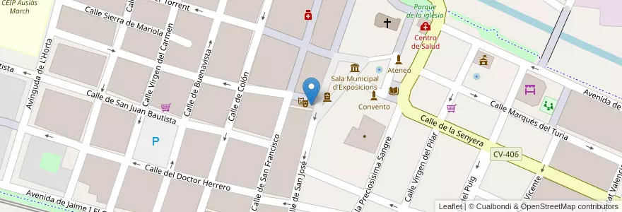 Mapa de ubicacion de Centro Cultural Municipal en Spanje, Valencia, Valencia, L'Horta Oest, Picanya.