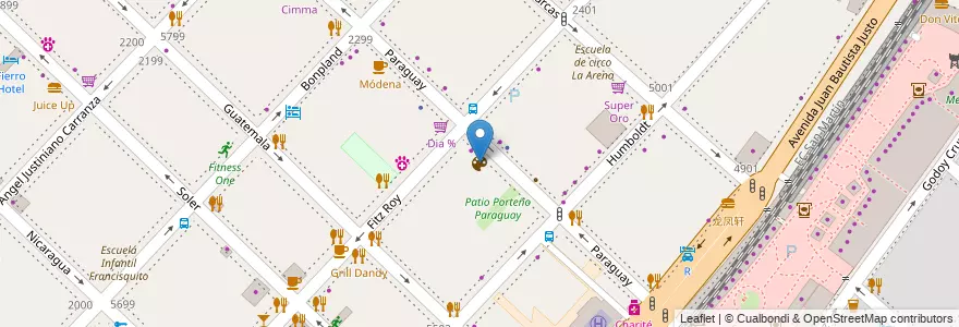 Mapa de ubicacion de Centro Cultural Palermo Grande, Palermo en 阿根廷, Ciudad Autónoma De Buenos Aires, 布宜诺斯艾利斯, Comuna 14.