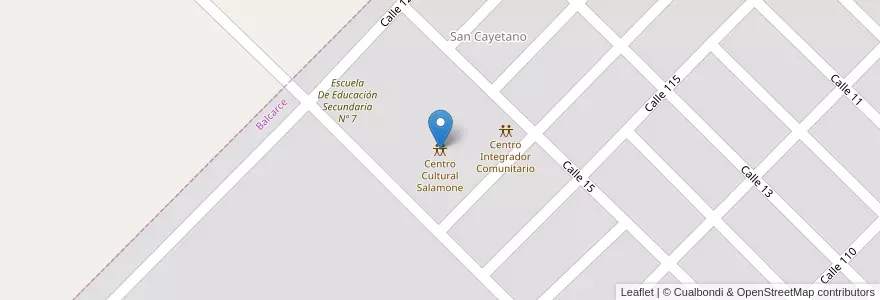 Mapa de ubicacion de Centro Cultural Salamone en Argentinien, Provinz Buenos Aires, Partido De Balcarce.