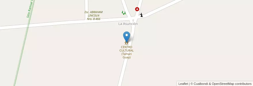Mapa de ubicacion de CENTRO CULTURAL (Tamari Guay) en アルゼンチン, チリ, メンドーサ州, Departamento Lavalle, Distrito La Asunción.