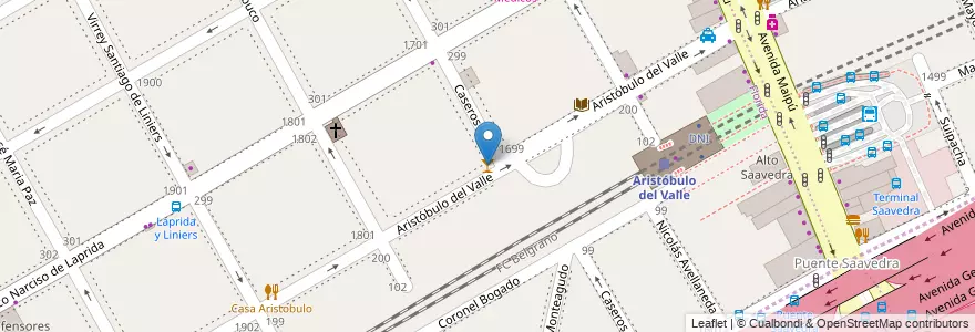 Mapa de ubicacion de Centro Cultural Tiempos Modernos en Arjantin, Buenos Aires, Partido De Vicente López, Vicente López.