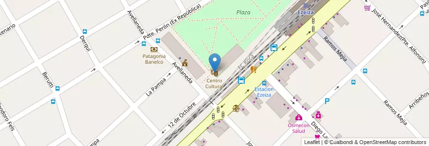 Mapa de ubicacion de Centro Cultural en Argentinië, Buenos Aires, Partido De Ezeiza, Ezeiza.