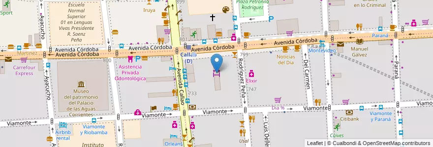 Mapa de ubicacion de Centro de Abastecimiento Municipal - Mercado San Nicolas, San Nicolas en アルゼンチン, Ciudad Autónoma De Buenos Aires, ブエノスアイレス.