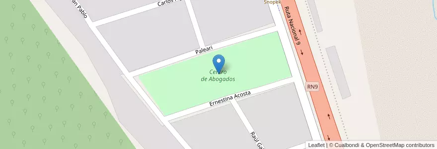 Mapa de ubicacion de Centro de Abogados en Arjantin, Jujuy, Departamento Doctor Manuel Belgrano, Municipio De Yala.