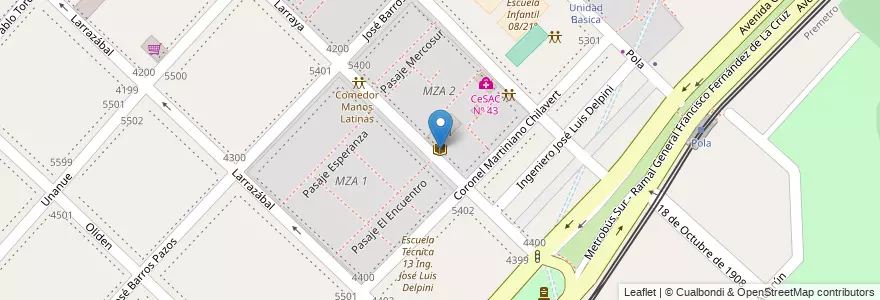 Mapa de ubicacion de Centro de Acción Familiar Bartolomé Mitre, Villa Lugano en Argentina, Autonomous City Of Buenos Aires, Autonomous City Of Buenos Aires, Comuna 8.