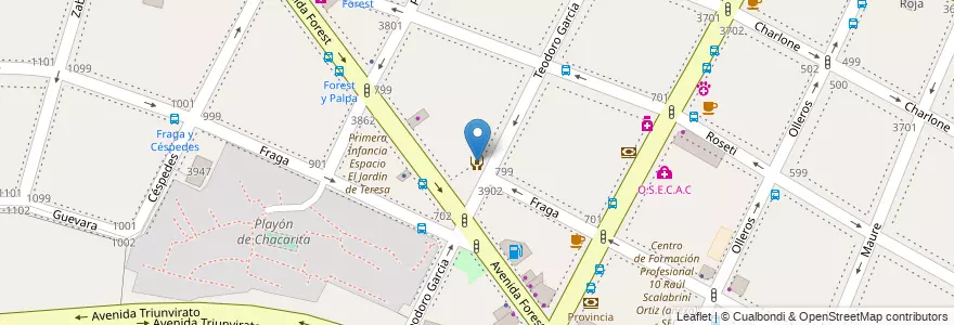 Mapa de ubicacion de Centro de Actividades Infantiles y Juveniles Chacarita, Chacarita en Argentine, Ciudad Autónoma De Buenos Aires, Buenos Aires, Comuna 15.