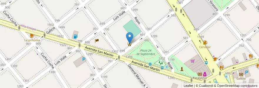 Mapa de ubicacion de Centro de Actividades Infantiles y Juveniles Club Caballito, Villa Crespo en Argentinië, Ciudad Autónoma De Buenos Aires, Buenos Aires, Comuna 6.