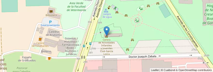 Mapa de ubicacion de Centro de Actividades Infantiles y Juveniles Club García Lorca, La Paternal en Argentinië, Ciudad Autónoma De Buenos Aires, Buenos Aires, Comuna 15.