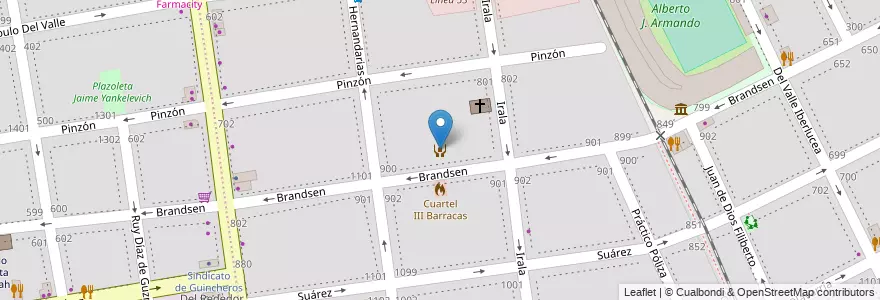 Mapa de ubicacion de Centro de Actividades Infantiles y Juveniles La Boca, Boca en Arjantin, Ciudad Autónoma De Buenos Aires, Comuna 4, Buenos Aires.