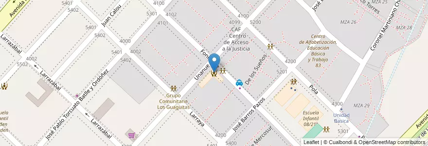 Mapa de ubicacion de Centro de Actividades Infantiles y Juveniles Lugano, Villa Lugano en アルゼンチン, Ciudad Autónoma De Buenos Aires, ブエノスアイレス, Comuna 8.