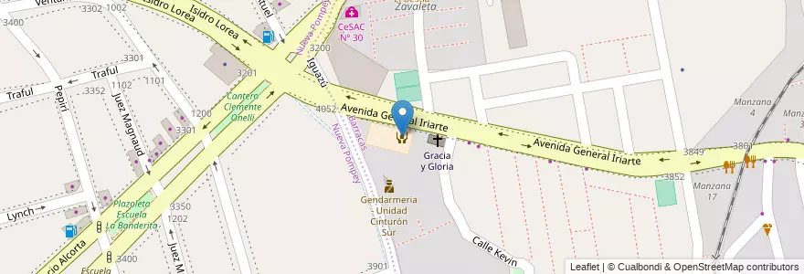 Mapa de ubicacion de Centro de Actividades Infantiles y Juveniles Zavaleta, Barracas en Аргентина, Буэнос-Айрес, Comuna 4, Буэнос-Айрес.