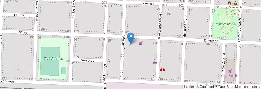 Mapa de ubicacion de Centro De Adultos 702 Islas Malvinas en Argentina, Buenos Aires, Partido De Veinticinco De Mayo, Norberto De La Riestra.