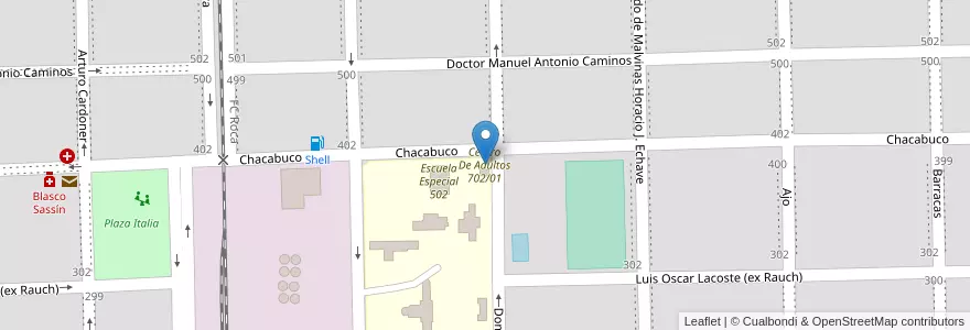 Mapa de ubicacion de Centro De Adultos 702/01 en Arjantin, Buenos Aires, Partido De Lobos, Empalme Lobos, Lobos.