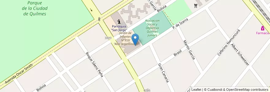 Mapa de ubicacion de Centro de Adultos N° 723/06 en الأرجنتين, بوينس آيرس, Partido De Quilmes, Quilmes, Ezpeleta.