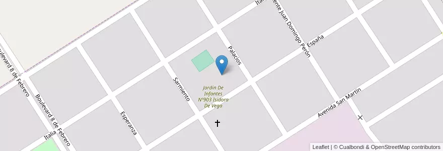Mapa de ubicacion de Centro De Adultos Nº 701 Alfonsina Storni en 阿根廷, 布宜诺斯艾利斯省, Partido De Guaminí, Laguna Alsina.