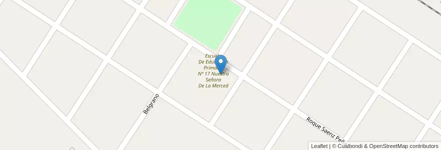 Mapa de ubicacion de Centro De Adultos Nº 702 en アルゼンチン, ブエノスアイレス州, Partido De General Arenales.