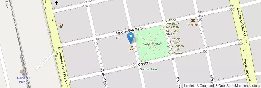 Mapa de ubicacion de Centro de Adultos Nº 703 en Argentinien, Provinz Buenos Aires, Partido De Mar Chiquita.