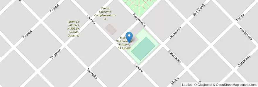 Mapa de ubicacion de Centro De Adultos Nº702 Miguel Cane en Argentina, Buenos Aires, Partido De Bolívar, Urdampilleta.