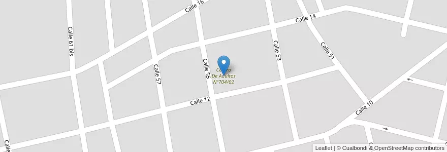 Mapa de ubicacion de Centro De Adultos Nº704/02 en Argentina, Buenos Aires, Partido De Mercedes, Mercedes.