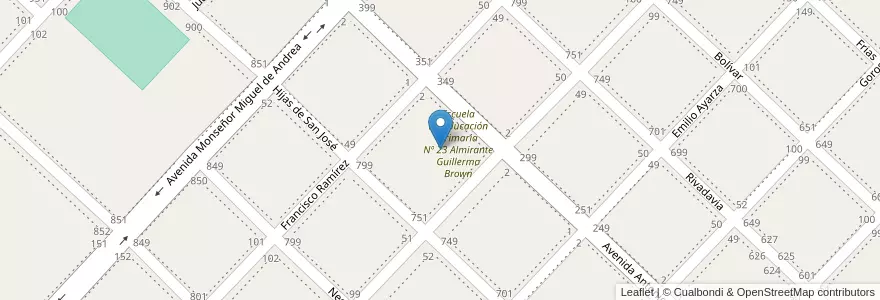 Mapa de ubicacion de Centro De Adultos Nº705 en Argentinien, Provinz Buenos Aires, Partido De Chivilcoy, Chivilcoy.