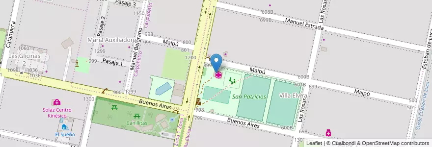 Mapa de ubicacion de Centro de Alfabetización 143 en Argentina, Santa Fe, Departamento Rosario, Municipio De Funes, Funes.