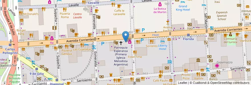 Mapa de ubicacion de Centro de Alfabetización, Educación Básica y Trabajo 01, San Nicolas en アルゼンチン, Ciudad Autónoma De Buenos Aires, Comuna 1, ブエノスアイレス.