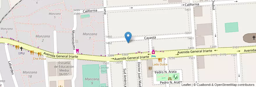 Mapa de ubicacion de Centro de Alfabetización, Educación Básica y Trabajo 19, Barracas en Arjantin, Ciudad Autónoma De Buenos Aires, Comuna 4, Buenos Aires.