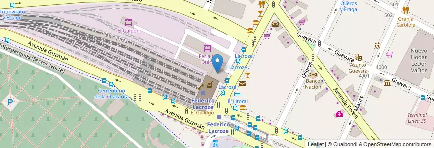 Mapa de ubicacion de Centro de Alfabetización, Educación Básica y Trabajo 24, Chacarita en Argentinië, Ciudad Autónoma De Buenos Aires, Buenos Aires, Comuna 15.