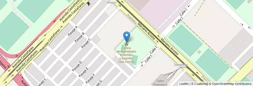 Mapa de ubicacion de Centro de Alfabetización, Educación Básica y Trabajo 43 C R Carrillo, Villa Soldati en Аргентина, Буэнос-Айрес, Буэнос-Айрес, Comuna 8.