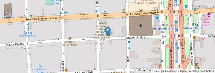 Mapa de ubicacion de Centro de Alfabetización, Educación Básica y Trabajo 49 Com Rey Jesús, Constitucion en 阿根廷, Ciudad Autónoma De Buenos Aires, Comuna 1, 布宜诺斯艾利斯.