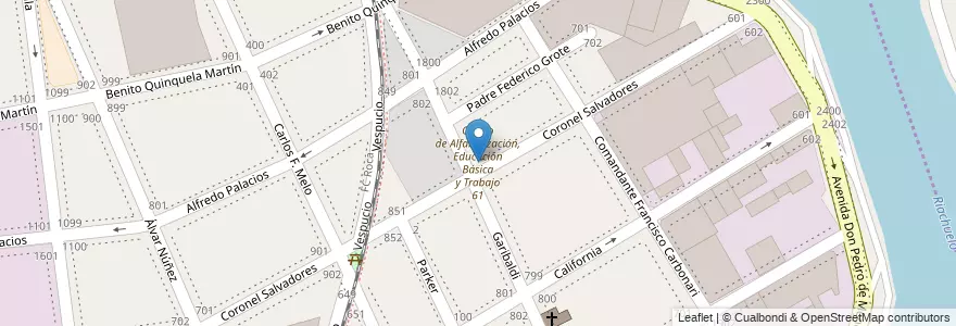 Mapa de ubicacion de Centro de Alfabetización, Educación Básica y Trabajo 61, Boca en 阿根廷, Ciudad Autónoma De Buenos Aires, Partido De Avellaneda, Comuna 4, 布宜诺斯艾利斯.