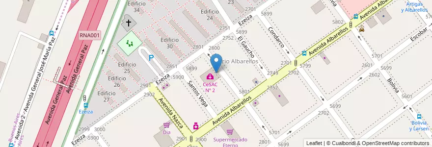 Mapa de ubicacion de Centro de Alfabetización, Educación Básica y Trabajo 72 CeSAC 02, Villa Pueyrredon en Argentinië, Ciudad Autónoma De Buenos Aires, Comuna 12, Buenos Aires.