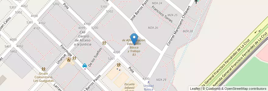 Mapa de ubicacion de Centro de Alfabetización, Educación Básica y Trabajo 83, Villa Lugano en Argentinien, Ciudad Autónoma De Buenos Aires, Buenos Aires, Comuna 8.