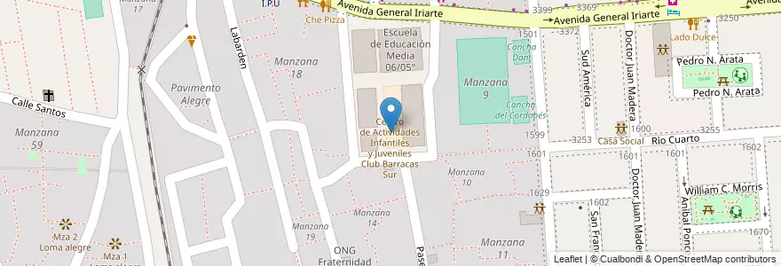 Mapa de ubicacion de Centro de Alfabetización, Educación Básica y Trabajo 88, Barracas en الأرجنتين, Ciudad Autónoma De Buenos Aires, Comuna 4, Buenos Aires.