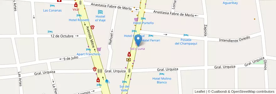 Mapa de ubicacion de Centro de Aprendizaje Universitario Mina Clavero en الأرجنتين, Córdoba, Departamento San Alberto, Pedanía Tránsito, Mina Clavero, Municipio De Mina Clavero.