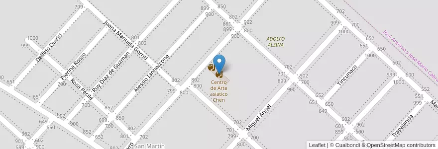 Mapa de ubicacion de Centro de Arte asiatico Chen en Argentina, Córdoba, Departamento Río Cuarto, Pedanía Río Cuarto, Municipio De Río Cuarto, Río Cuarto.