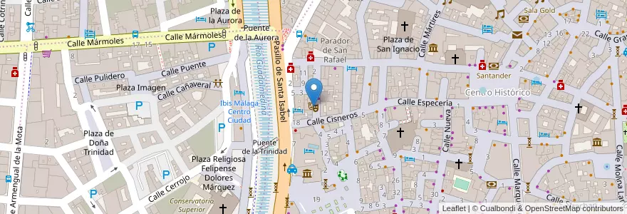 Mapa de ubicacion de Centro de arte flamenco Kelipé en Espagne, Andalousie, Malaga, Málaga-Costa Del Sol, Málaga.