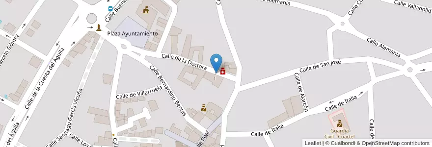 Mapa de ubicacion de Centro de Artes Escénicas de Navalcarnero en إسبانيا, منطقة مدريد, منطقة مدريد, Comarca Sur, Navalcarnero.